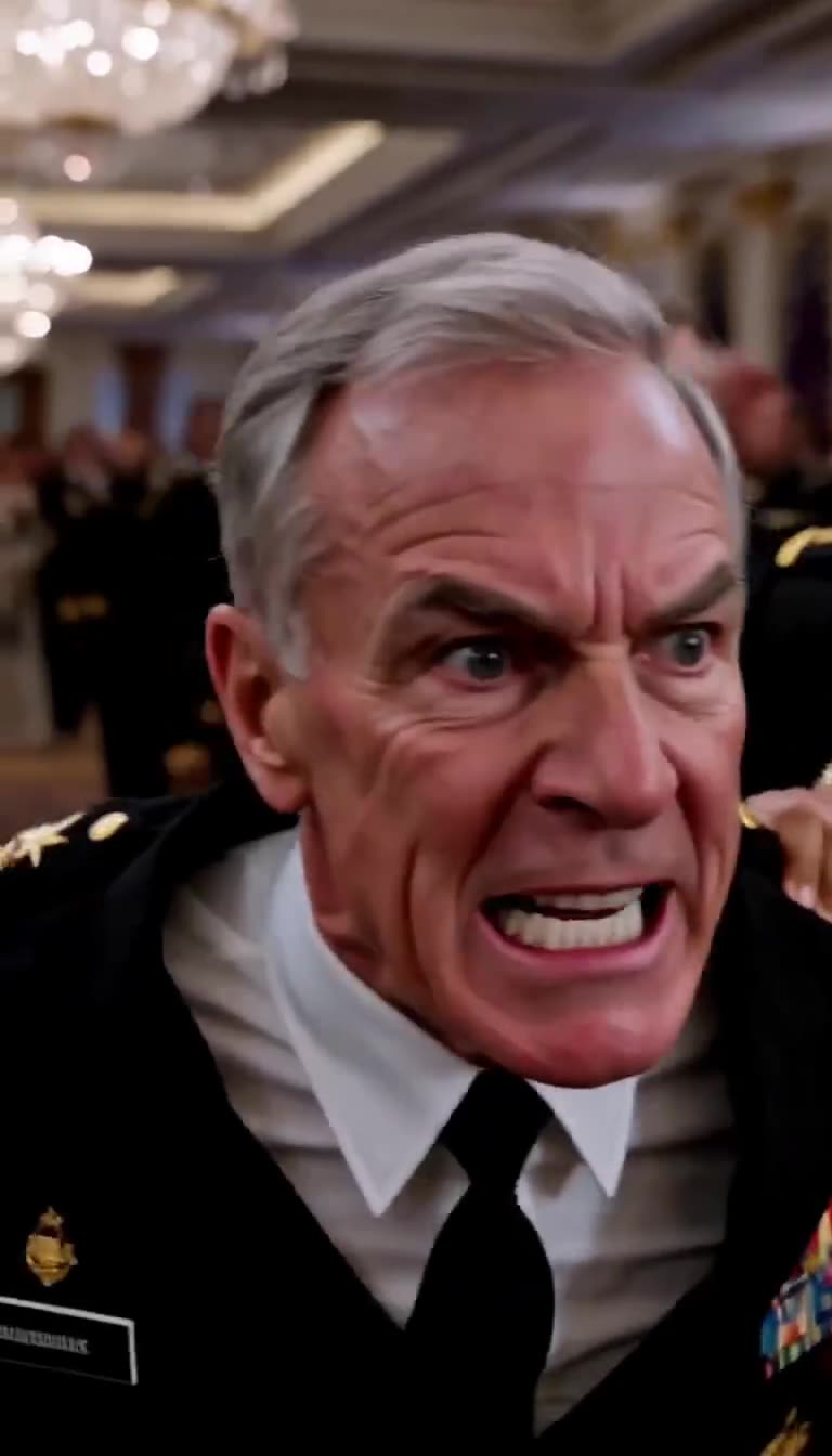 Furious Gerald screaming while being escorted out in disgrace