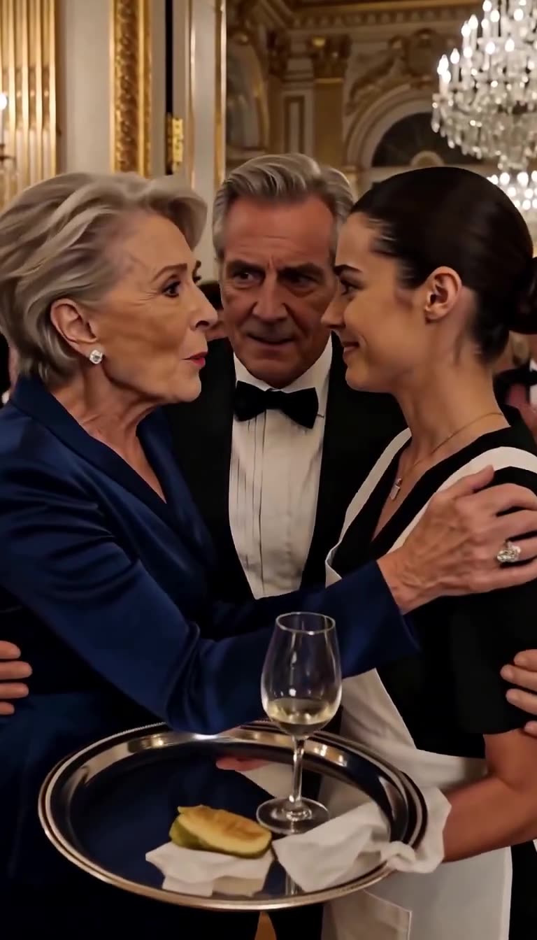 Close-up of Eleanor welcoming Elena as granddaughter