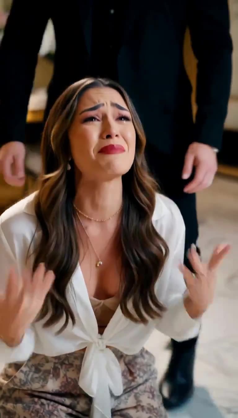 Devon weeping on knees as bodyguard Marcus blocks her