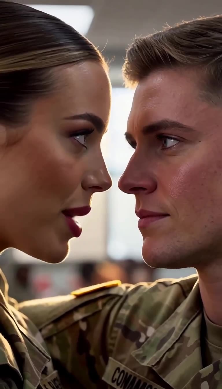 Eva and Lucas face to face in tense close-up confrontation