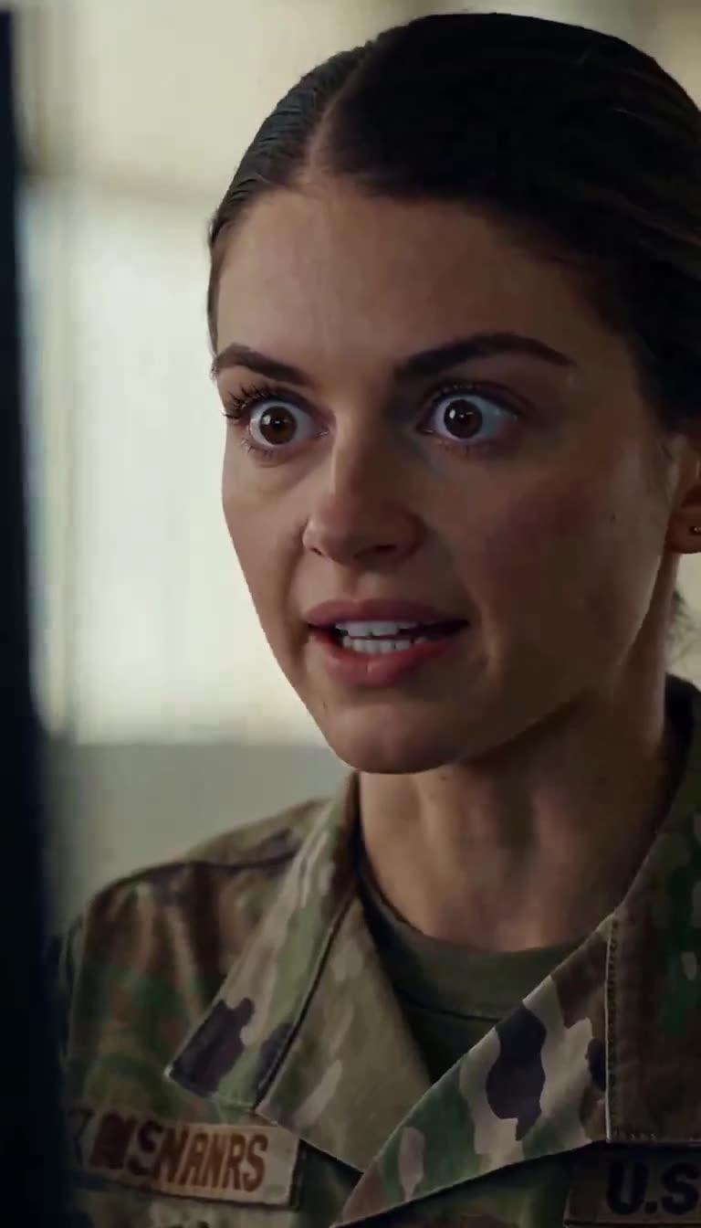 Stunned officer reacting to sealed record reveal