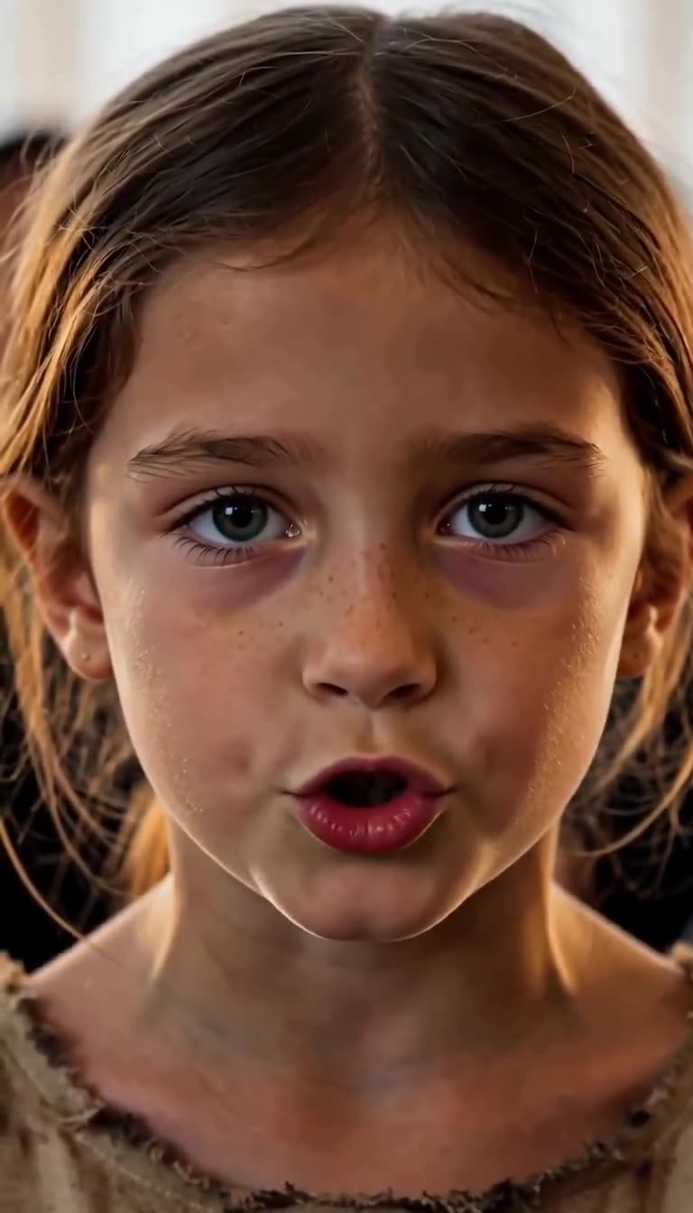 Gros plan sur le visage déterminé de la jeune prodige