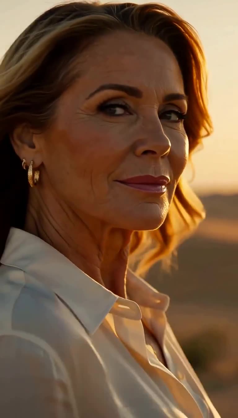 Naomi looking back with a knowing expression as the federal agent arrives