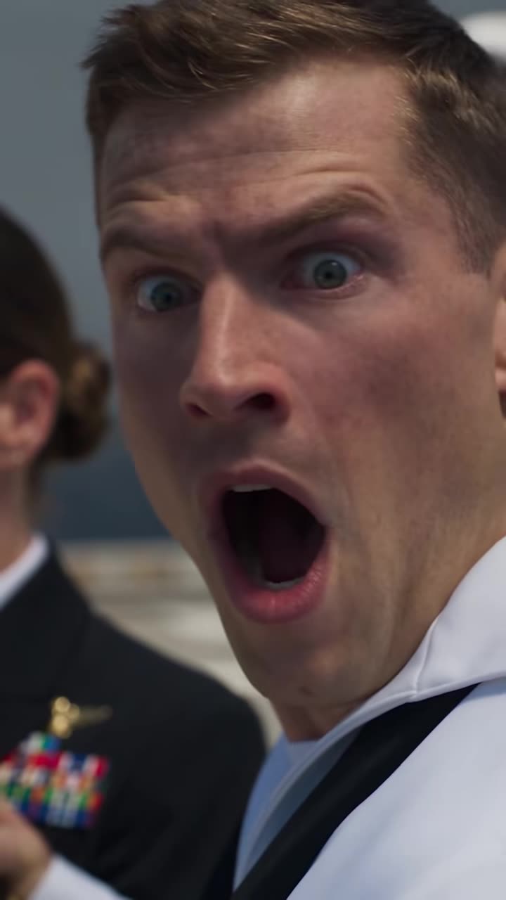 Shocked young sailor realizing his grave mistake