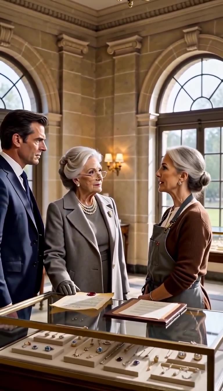 Clara Hayes and Eleanor Vance exchange a decisive look as Julian Vance stands humbled and defeated.