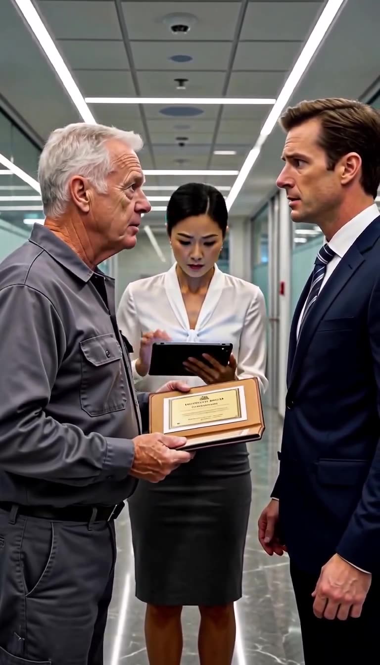Rebecca Lin enters security override codes on her tablet as Darren Cole realizes his access is revoked