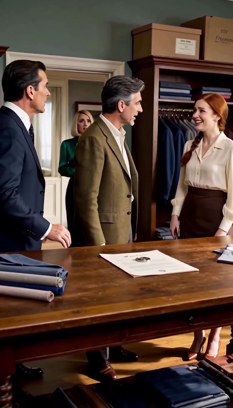Arthur turns to Clara Hayes with a warm smile, announcing the atelier is officially hers.