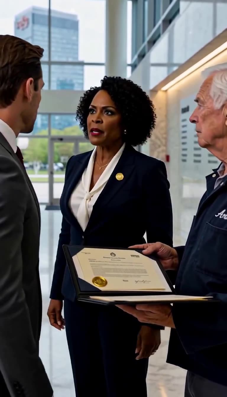 Director Evelyn Mercer intervenes sharply beside Arthur Vance and confronts Darren Cole