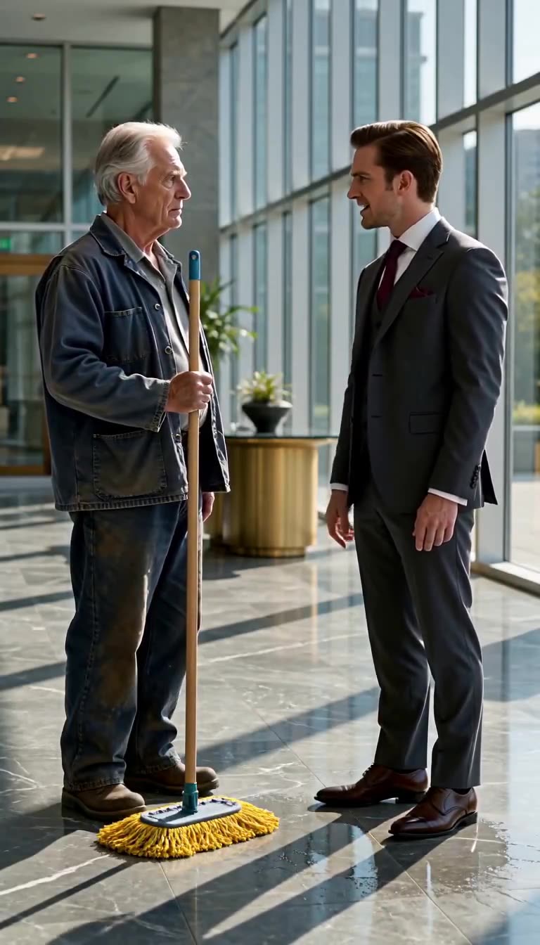 Julian sneers directly at Arthur, demanding compliance while Arthur maintains firm eye contact.