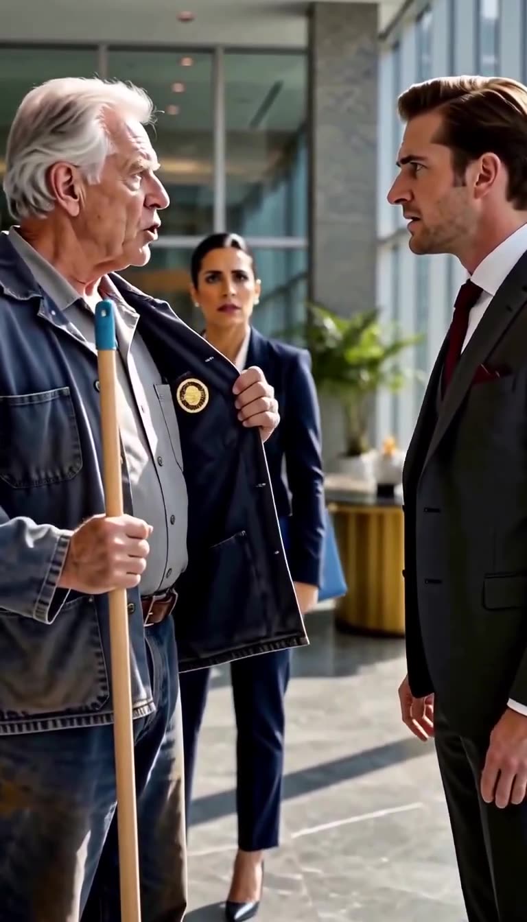 Arthur Vance reveals his founder's gold pin inside his jacket and fires Julian Croft on the spot.