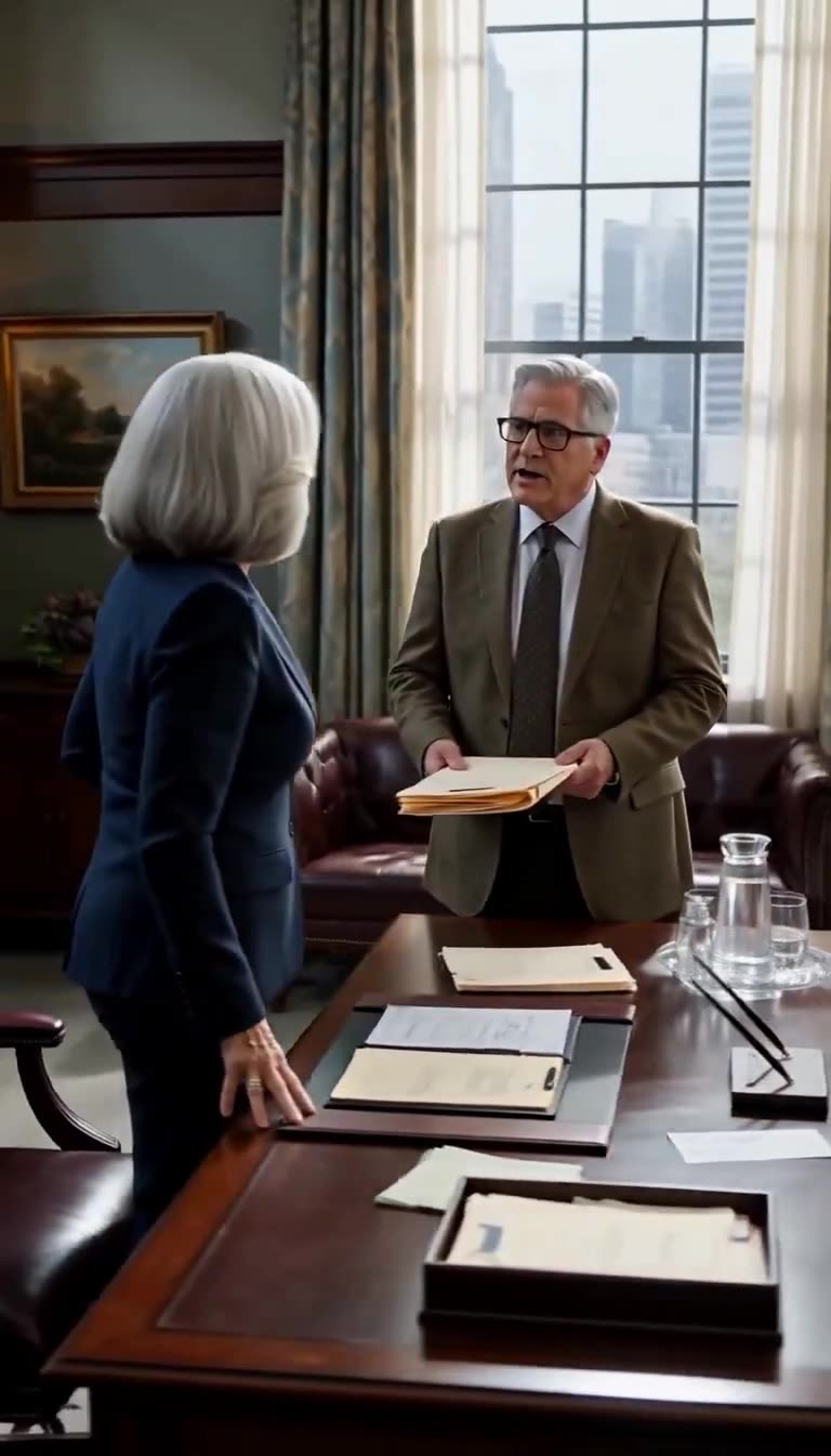 Registrar Arthur Vance presents the sealed document revealing the truth about the Sterling bloodline