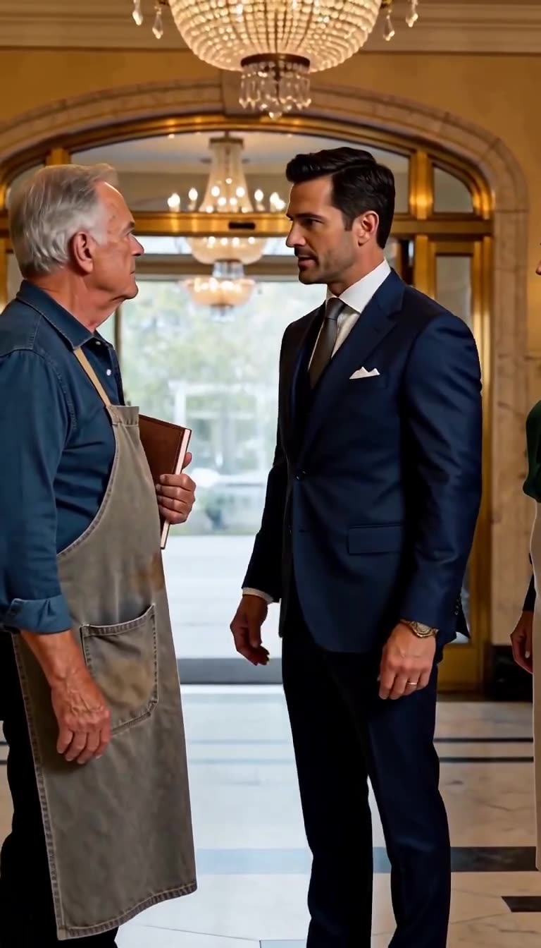 Marcus Vance turns toward Arthur Vance to speak with quiet authority while Brenda watches in shock.