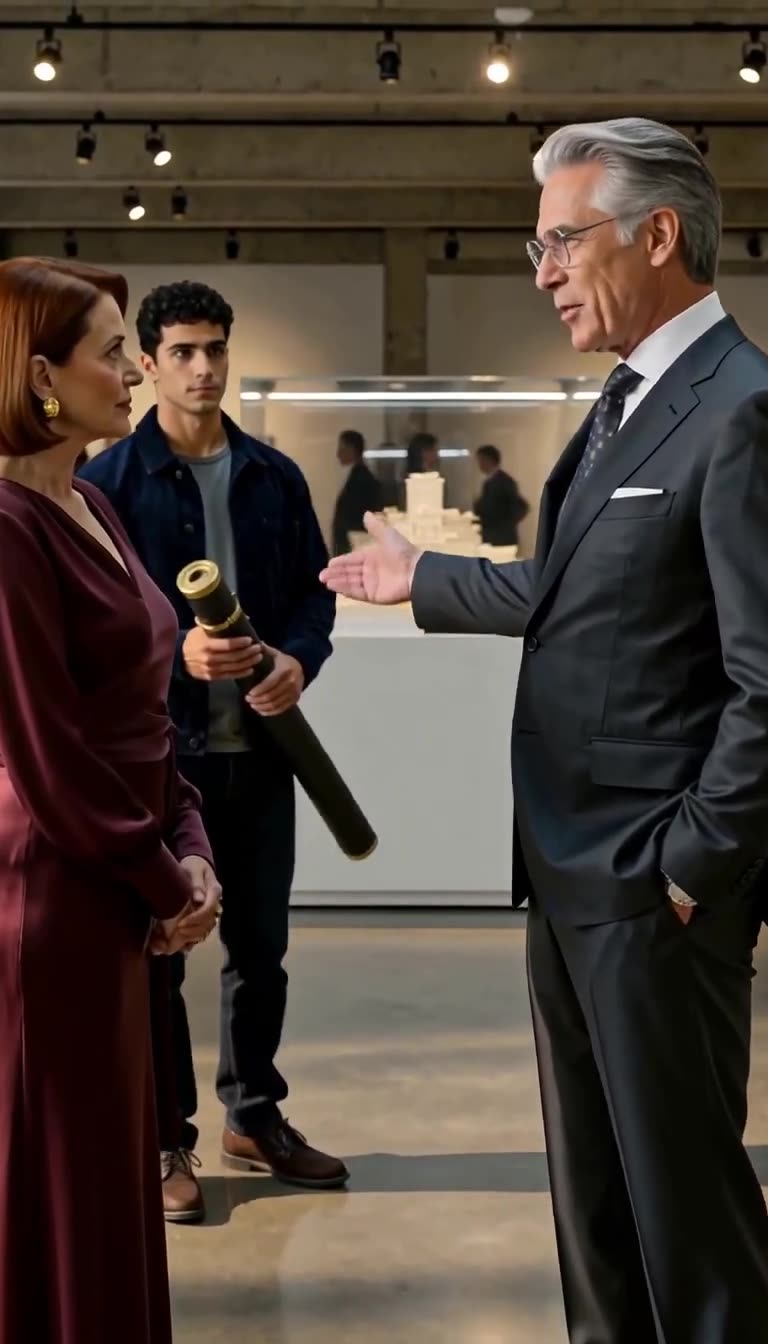 Victor Vance dismissively waves his hand toward Mateo while Elena Vance watches in silence.