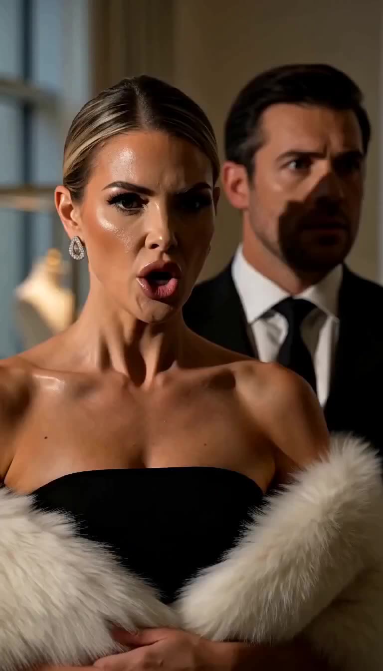 The socialite gasps in shock and disbelief as an unexpected revelation unfolds before her.
