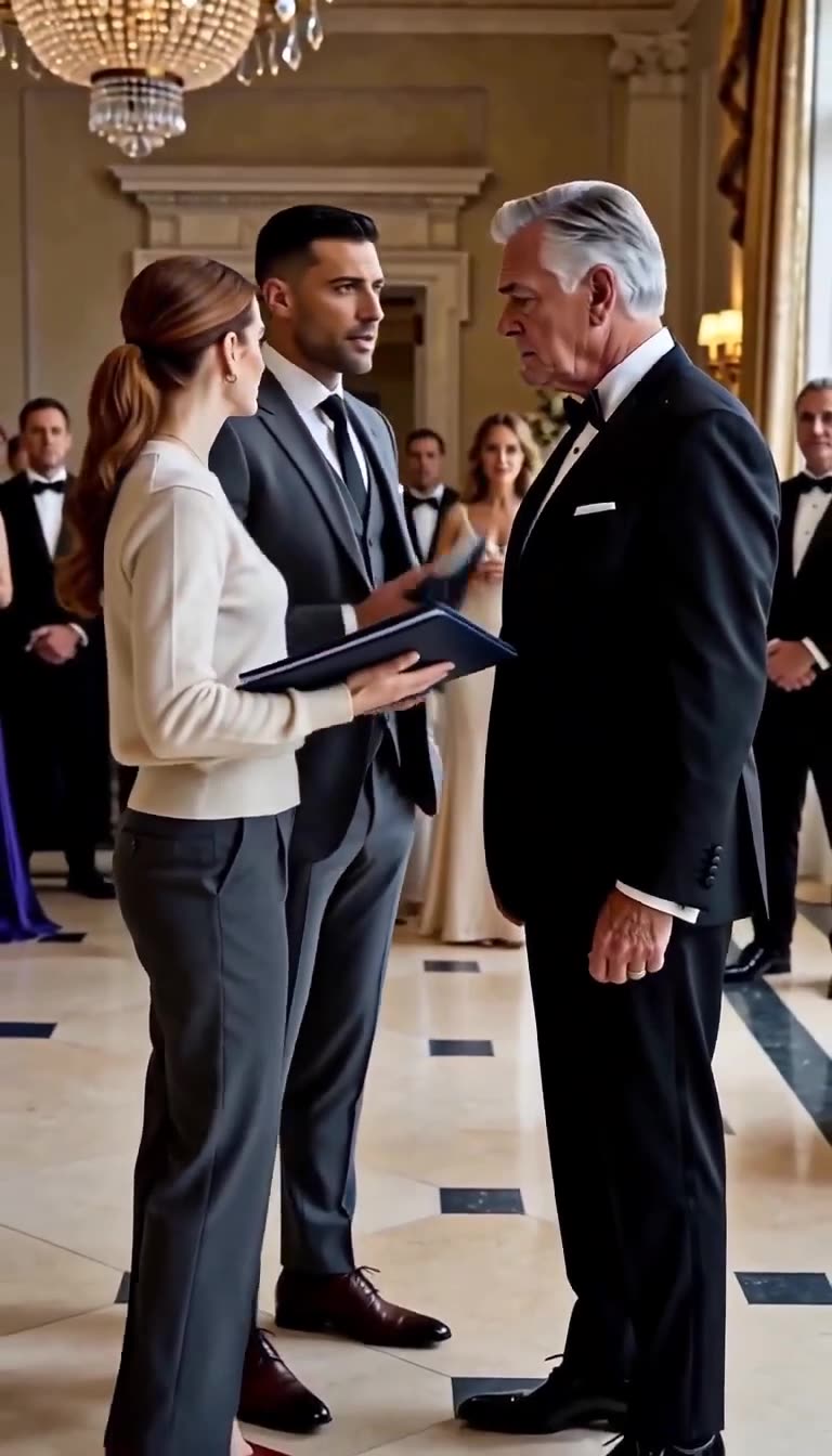 Donald Vance bows his head in defeat as his financial fraud is exposed before gala guests