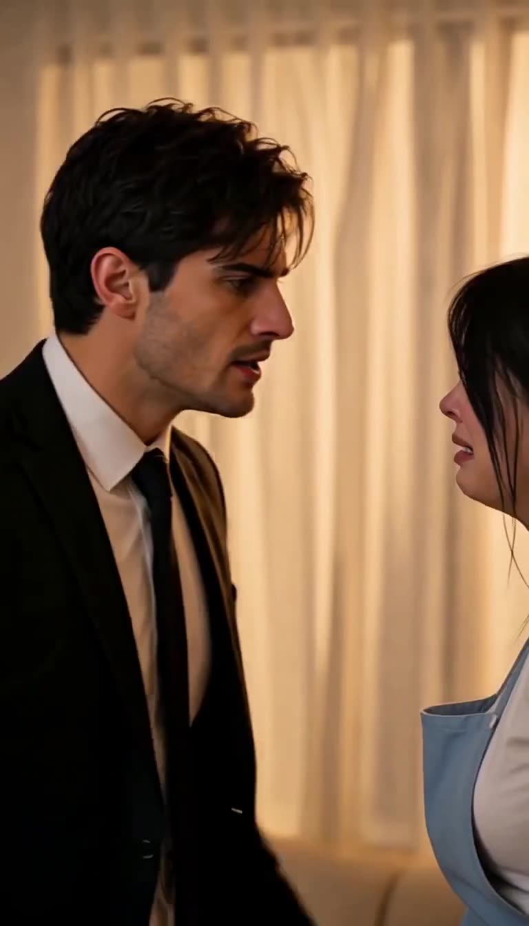 A tense confrontation between the wealthy man and the tearful caretaker
