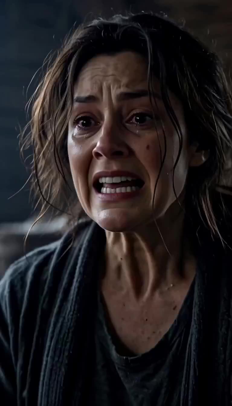 A grief-stricken mother weeps and screams in anguish during a devastating confrontation.