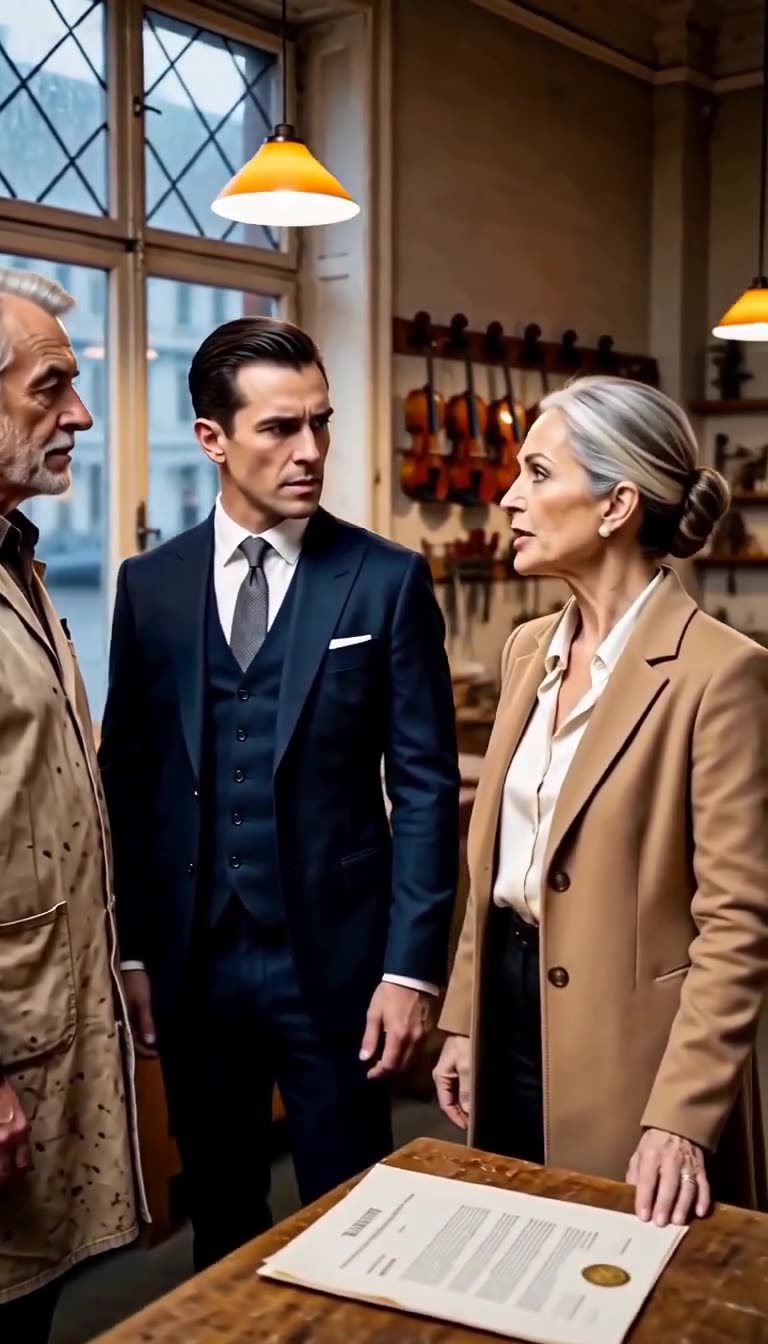 The patron confronts Marcus and halts the contract negotiation.