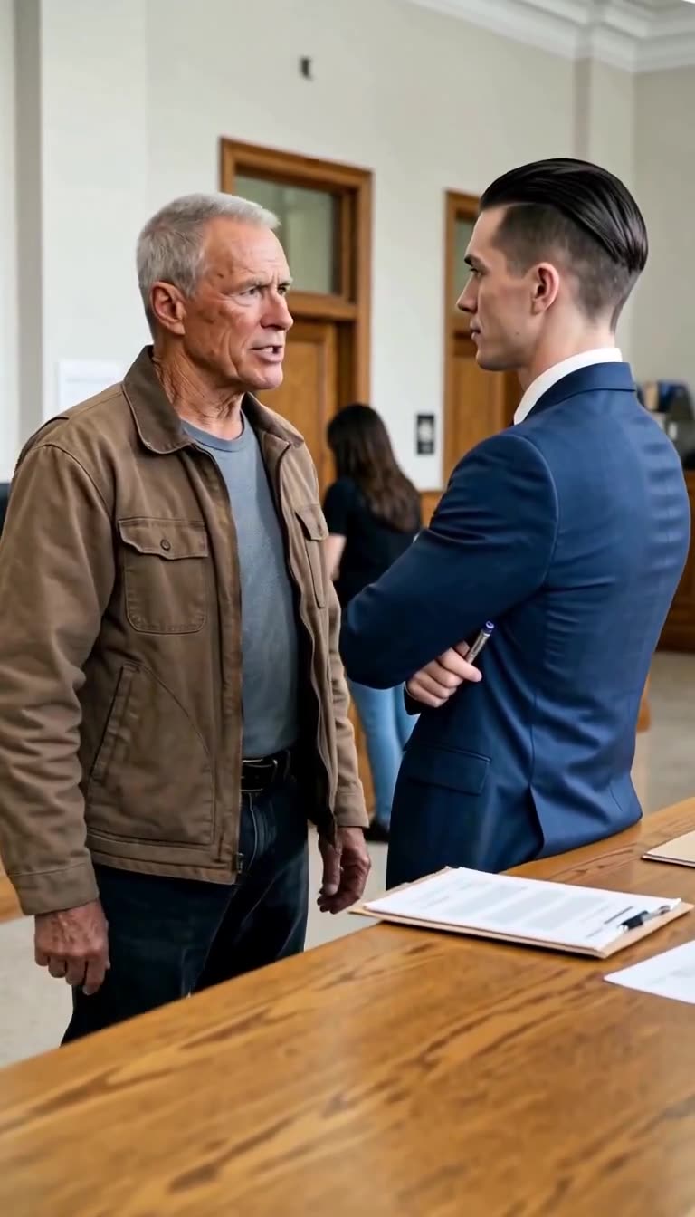 The veteran steps forward and demands the supervisor check the charter number on the document.