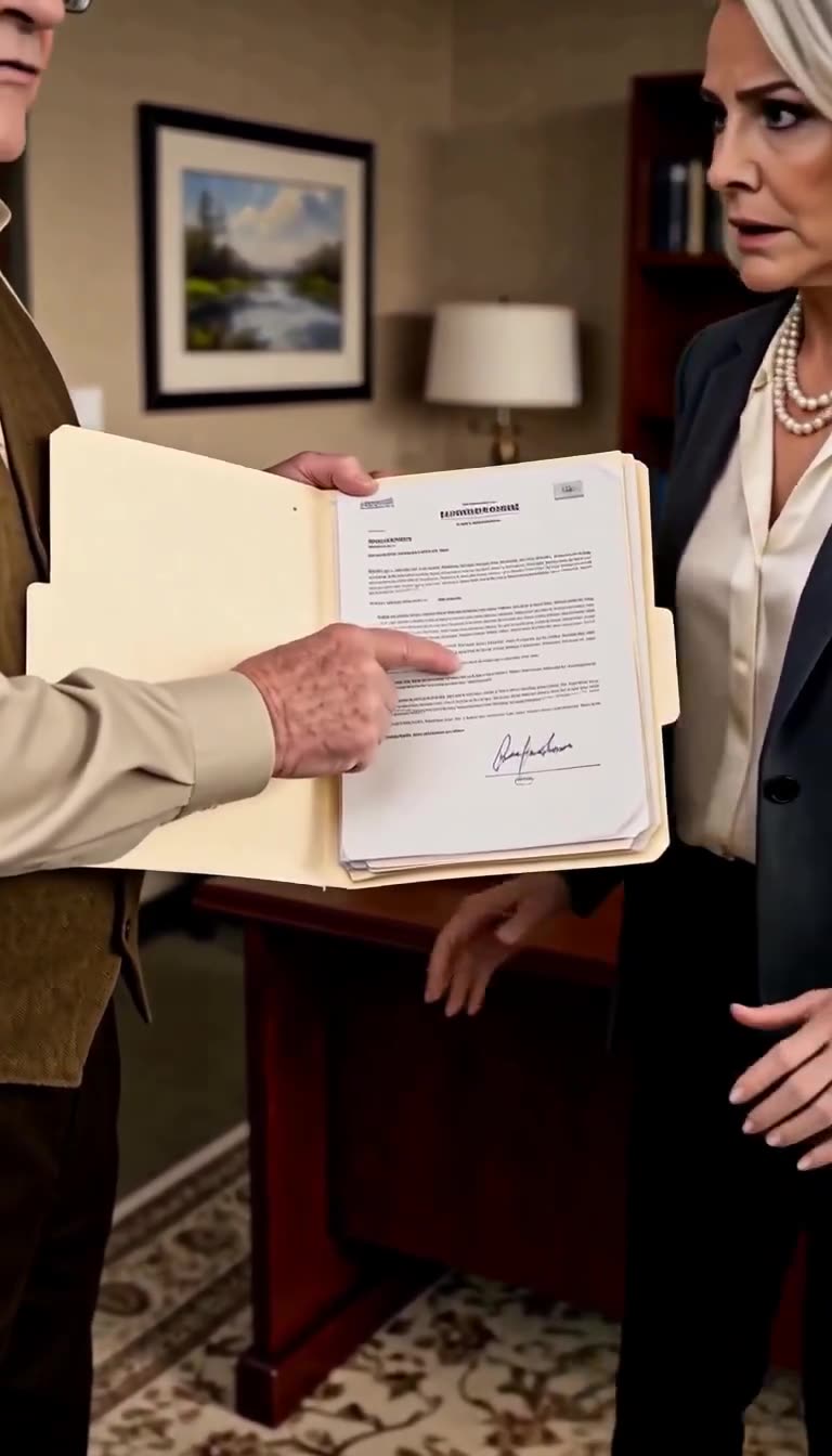 A close-up of the archivist pointing to a decades-old signature on the adoption document.