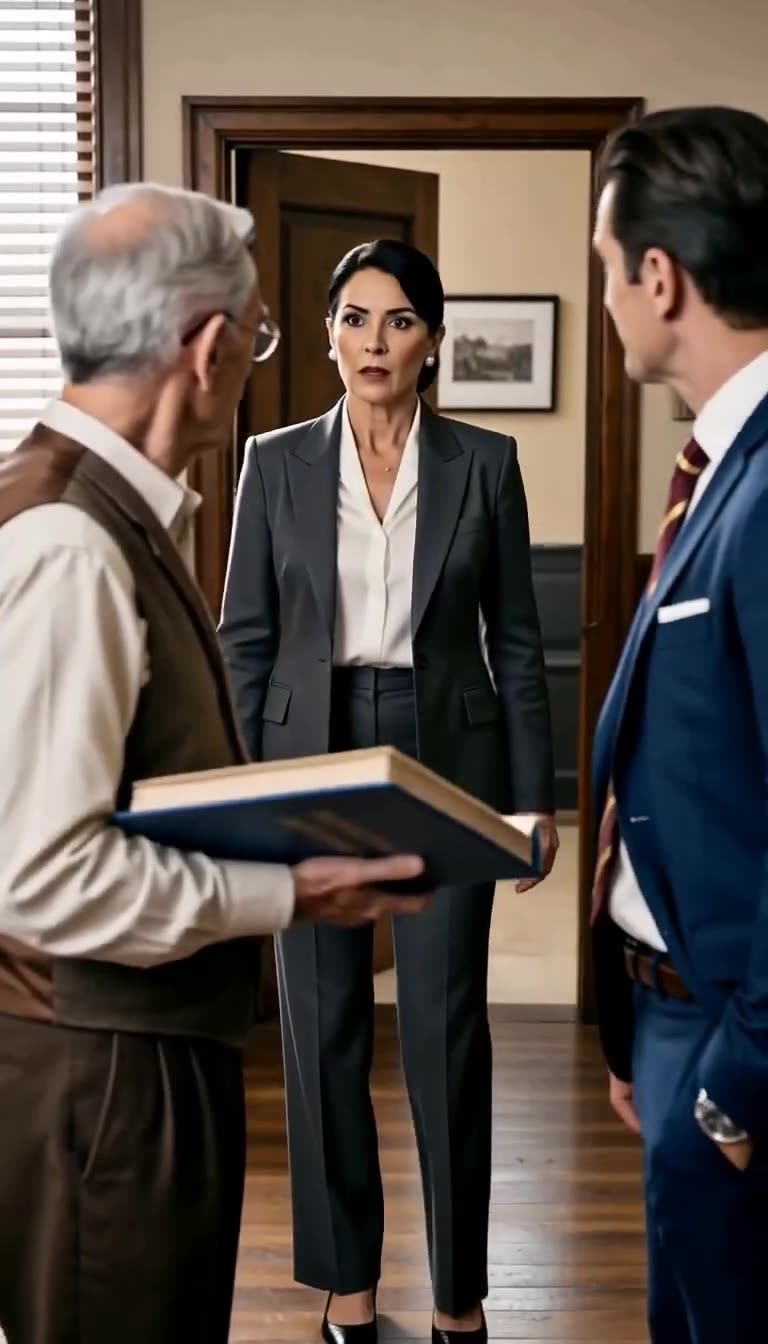 The city chief director halts in the doorway with a shocked expression.
