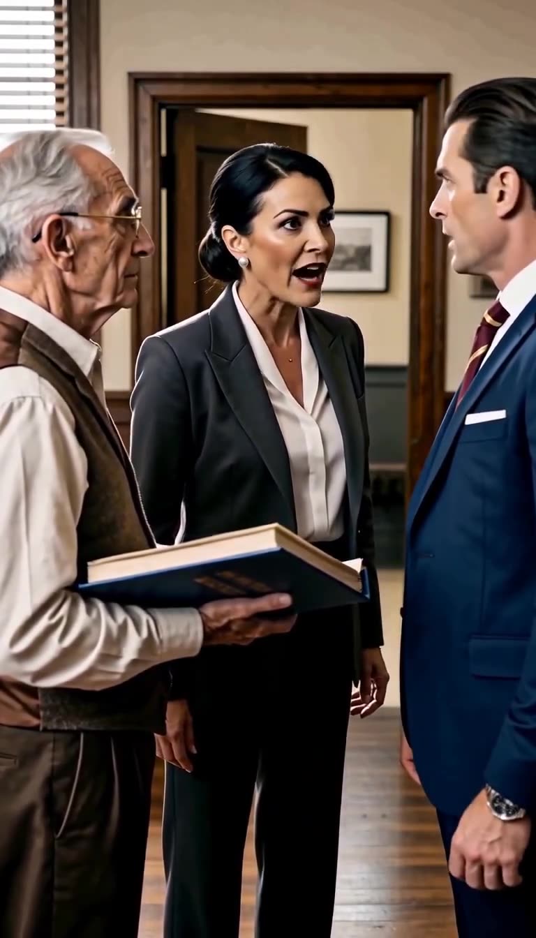 Director Miller sharply confronts developer Julian inside the municipal records archive