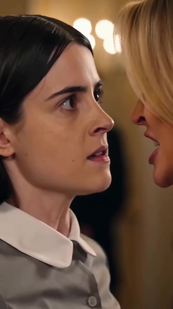Brave waitress staring down the angry socialite