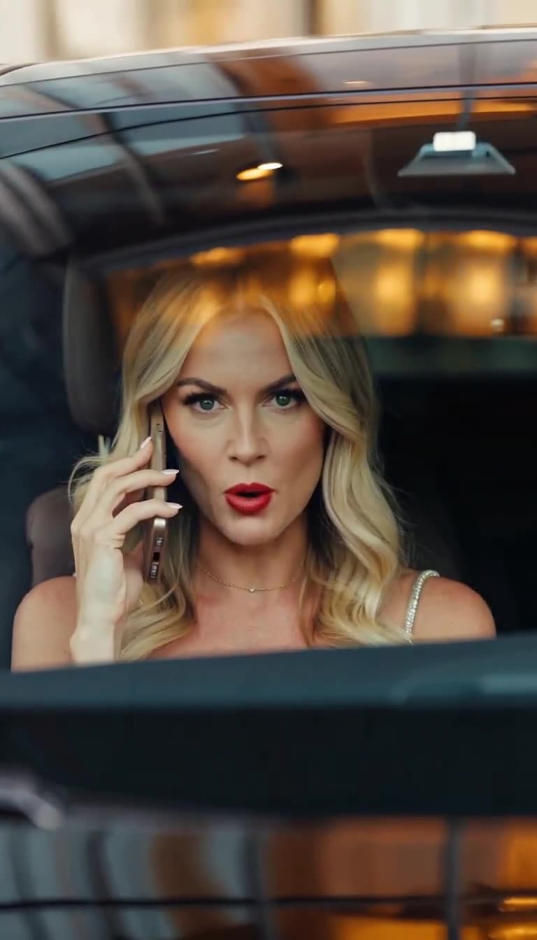 Close-up of furious Claire declaring revenge on call