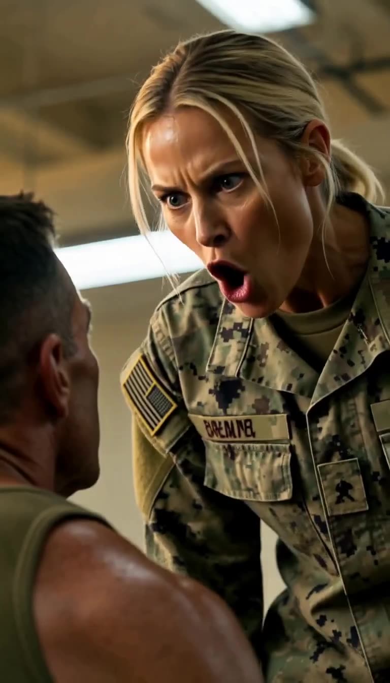 Sergeant Maddox screaming inches from John's face