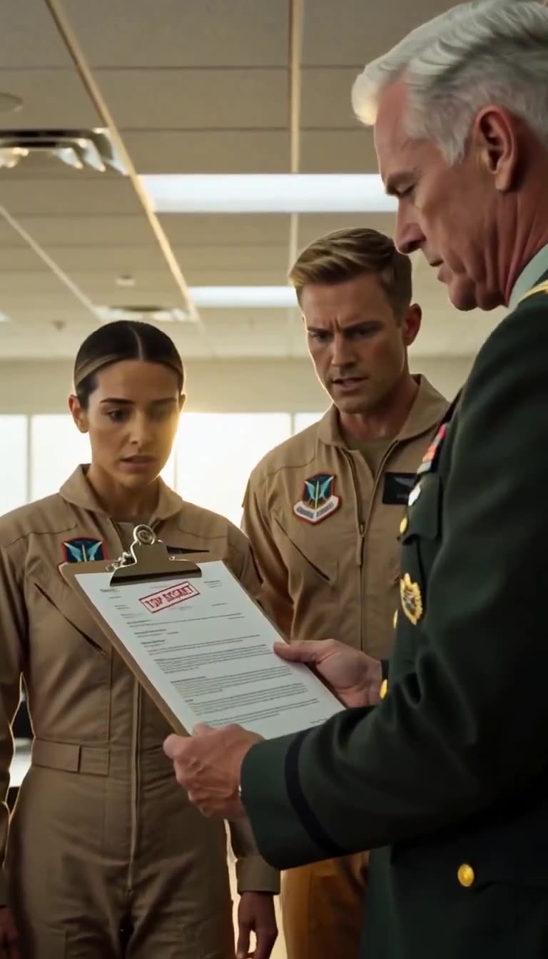 Colonel reveals top secret stamp to stunned young pilots