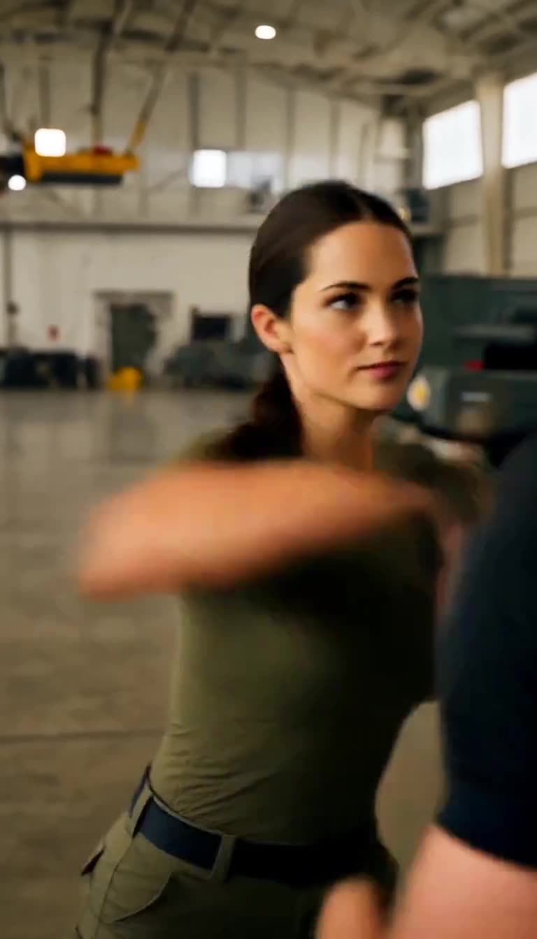 Claire deflecting Rocker's punch with precision